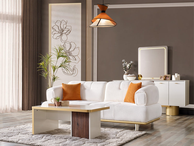 Sidney Convertible Loveseat in Cream - 200-ELIF-SID-A205-2