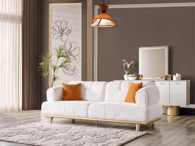 Sidney Convertible Loveseat in White - 200-ELIF-SID-A204-2