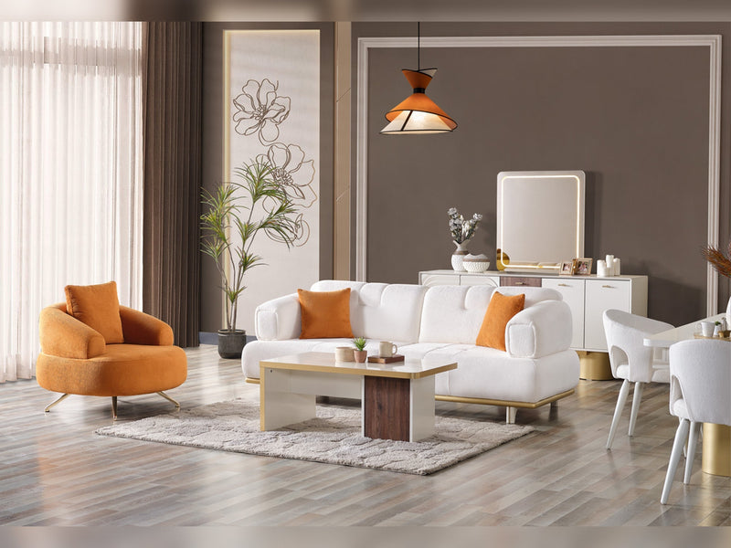 Sidney Convertible Sofa in White - 200-ELIF-SID-A204-3