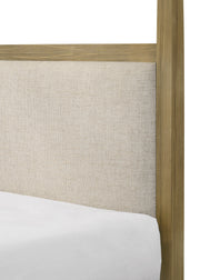 Sienna Rustic Natural Queen Canopy Platform Bed - Lara FurnitureQueen Bed
