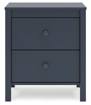 Simmenfort Full Panel Headboard with Dresser and 2 Nightstands in Navy Blue - PKG020610