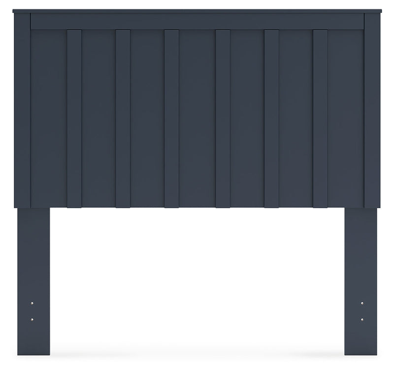 Simmenfort Full Panel Headboard with Dresser and Chest in Navy Blue - PKG020613