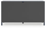 Simmenfort Full Panel Headboard with Dresser and Chest in Navy Blue - PKG020613