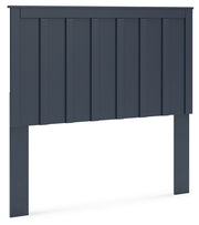 Simmenfort Full Panel Headboard with Dresser in Navy Blue - PKG020609