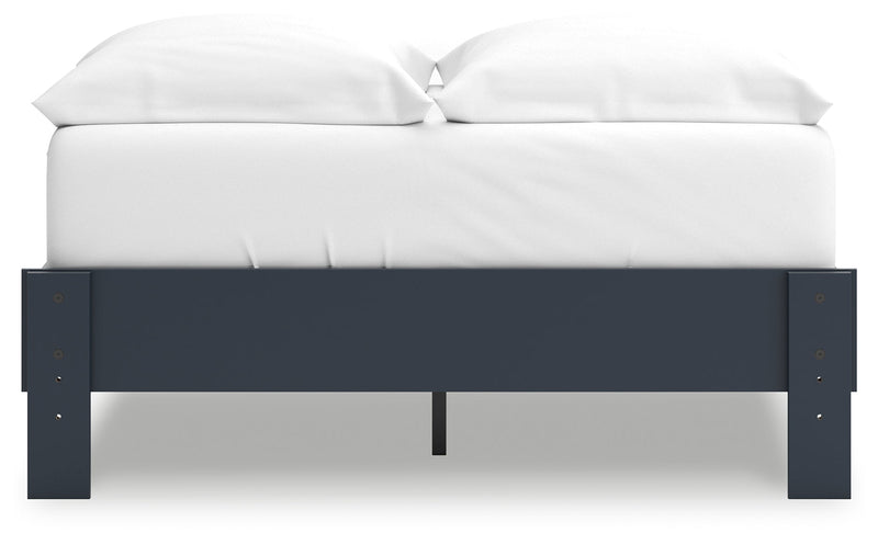 Simmenfort Full Platform Bed with Dresser and 2 Nightstands in Navy Blue - PKG020624