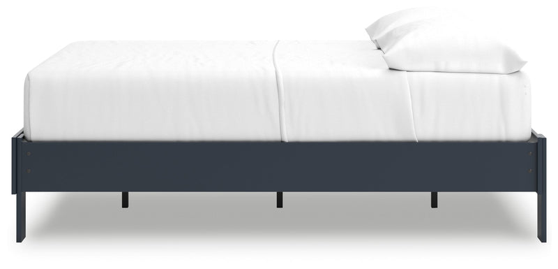 Simmenfort Full Platform Bed with Dresser and 2 Nightstands in Navy Blue - PKG020624