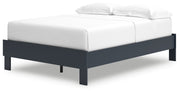 Simmenfort Full Platform Bed with Dresser and 2 Nightstands in Navy Blue - PKG020624