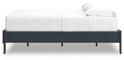 Simmenfort Full Platform Bed with Dresser and Nightstand in Navy Blue - PKG020626