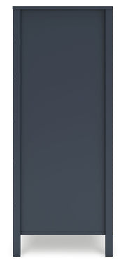 Simmenfort Full Platform Bed with Dresser, Chest and Nightstand in Navy Blue - PKG020628