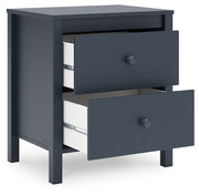 Simmenfort Full Platform Bed with Dresser, Chest and Nightstand in Navy Blue - PKG020628