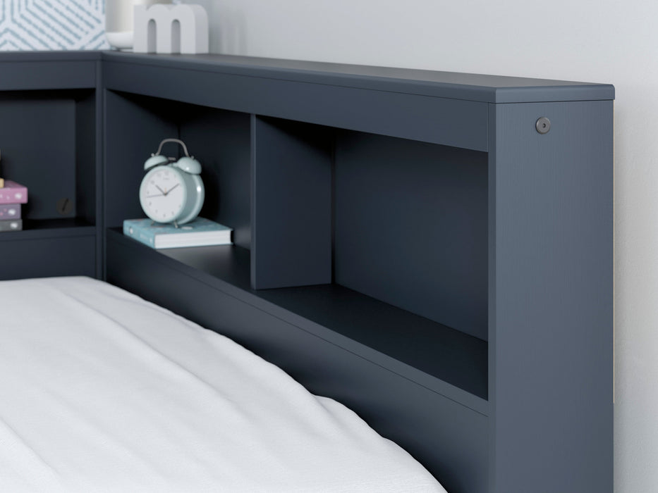 Simmenfort Navy Blue Youth Bookcase Storage Bedroom Set - Gate FurnitureYouth Bedroom Set