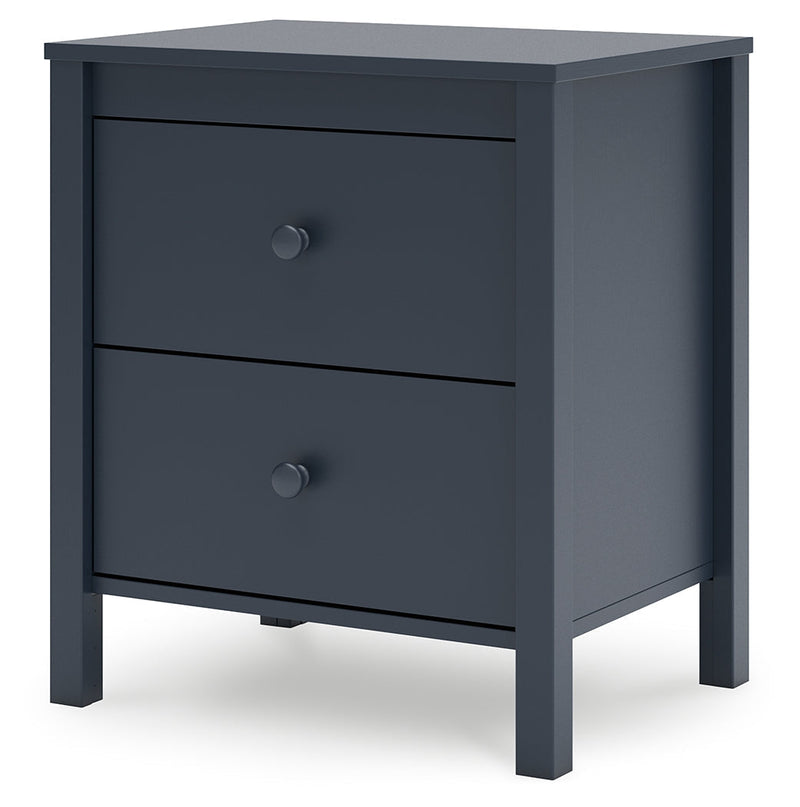Simmenfort Twin Panel Headboard with Nightstand in Navy Blue - PKG020608