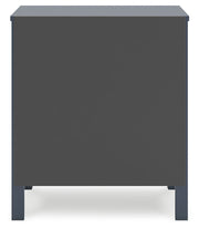 Simmenfort Twin Panel Headboard with Nightstand in Navy Blue - PKG020608