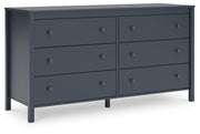 Simmenfort Twin Platform Bed with Dresser and Chest in Navy Blue - PKG020620