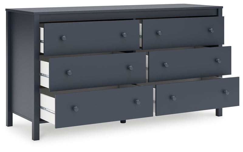 Simmenfort Twin Platform Bed with Dresser, Chest and 2 Nightstands in Navy Blue - PKG020618