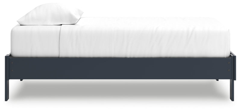 Simmenfort Twin Platform Bed with Dresser, Chest and 2 Nightstands in Navy Blue - PKG020618