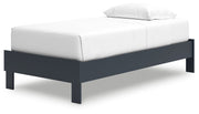 Simmenfort Twin Platform Bed with Dresser, Chest and 2 Nightstands in Navy Blue - PKG020618