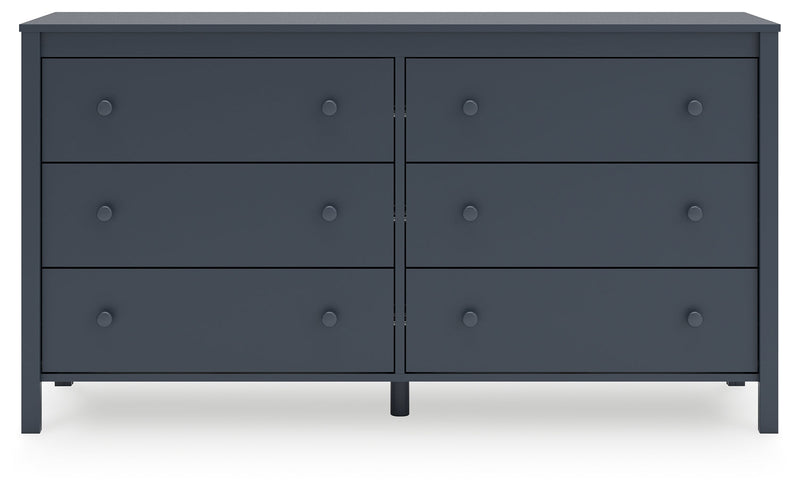 Simmenfort Twin Platform Bed with Dresser, Chest and 2 Nightstands in Navy Blue - PKG020618
