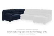 SimpleJoy Navy Left-Arm Facing Sofa with Corner Wedge - 2420548