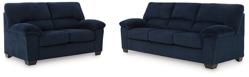 SimpleJoy Navy Living Room Set - Lara FurnitureLiving Room Set