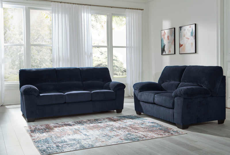 SimpleJoy Navy Living Room Set - Lara FurnitureLiving Room Set