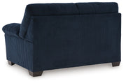 SimpleJoy Navy Loveseat - Lara FurnitureLoveseat
