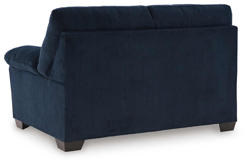 SimpleJoy Navy Loveseat - Gate FurnitureLoveseat