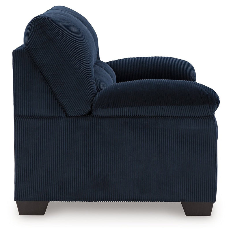 SimpleJoy Navy Loveseat - Lara FurnitureLoveseat