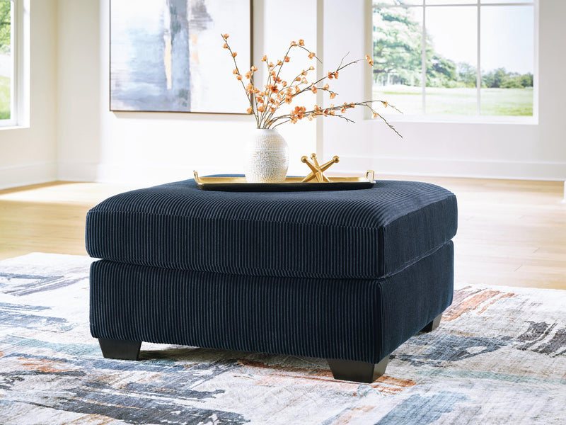 SimpleJoy Navy Oversized Accent Ottoman - 2420508