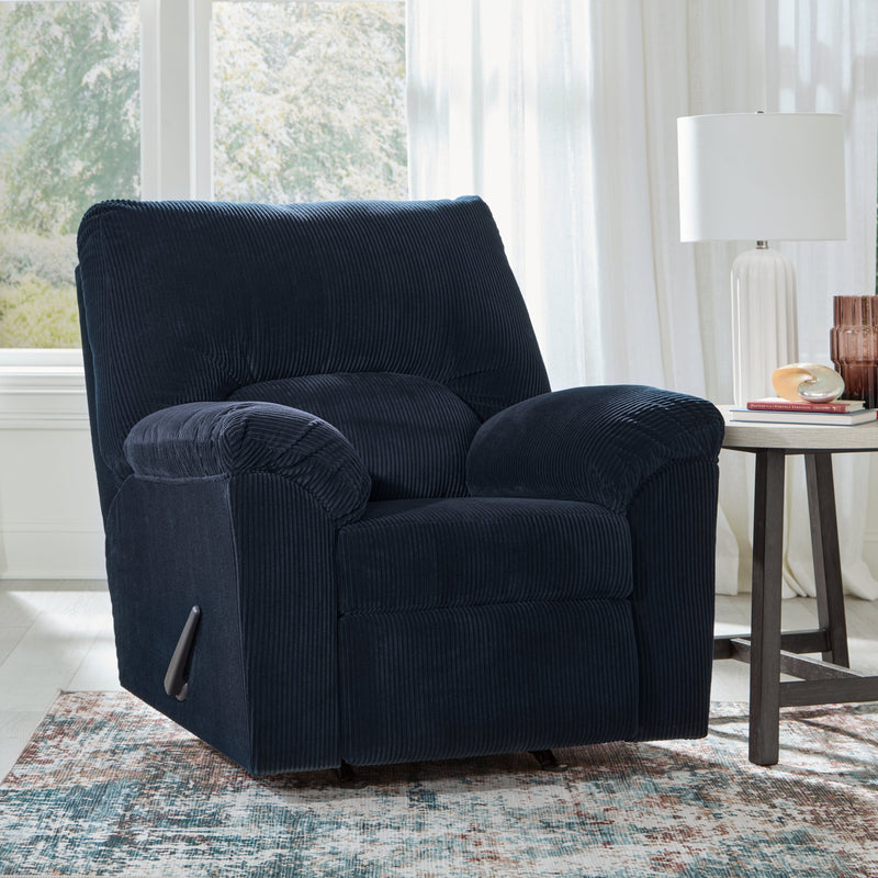 SimpleJoy Navy Recliner - Lara FurnitureRecliner Chair