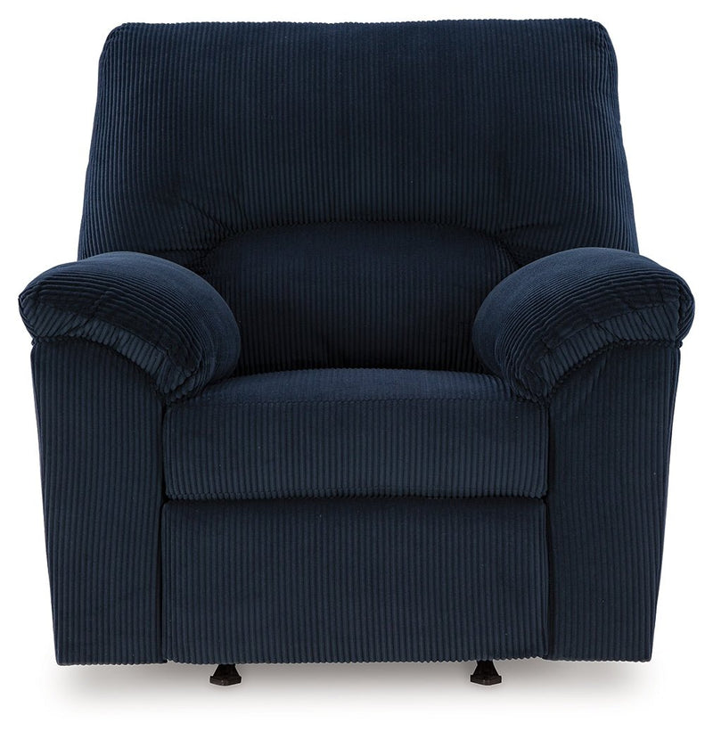 SimpleJoy Navy Recliner - Lara FurnitureRecliner Chair