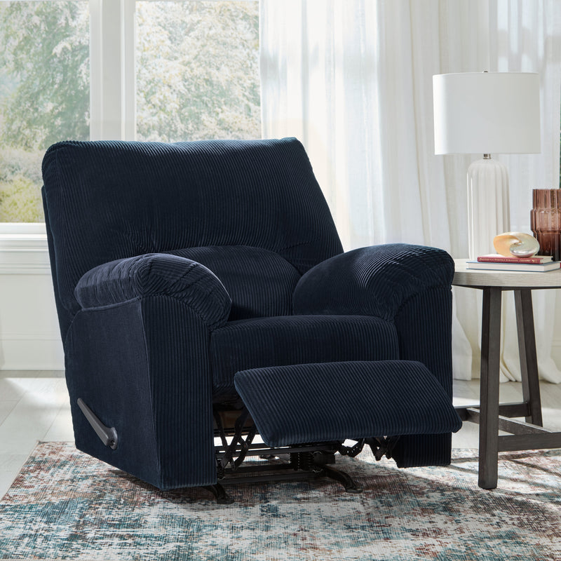 SimpleJoy Navy Recliner - Lara FurnitureRecliner Chair