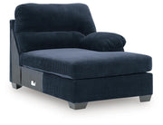 SimpleJoy Navy Right-Arm Facing Corner Chaise - 2420517