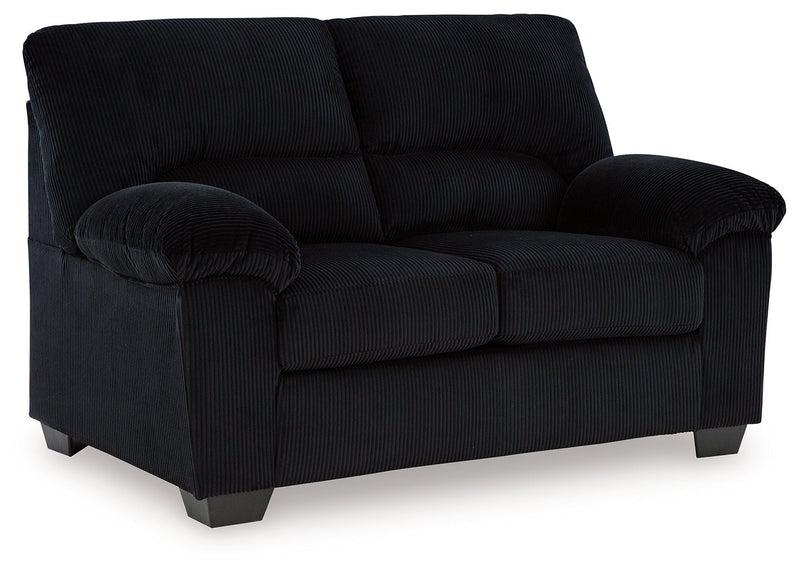 SimpleJoy Onyx Loveseat - Lara FurnitureLoveseat