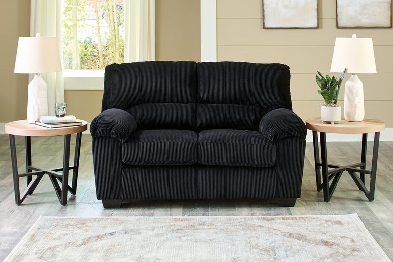 SimpleJoy Onyx Loveseat - Lara FurnitureLoveseat