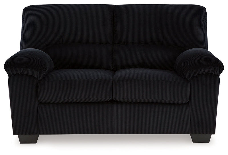 SimpleJoy Onyx Loveseat - Lara FurnitureLoveseat