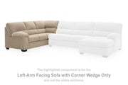 SimpleJoy Sand Left-Arm Facing Sofa with Corner Wedge - 2420348