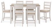 Skempton Counter Height Dining Table and Bar Stools (Set of 7) - Lara FurnitureCounter Height Table