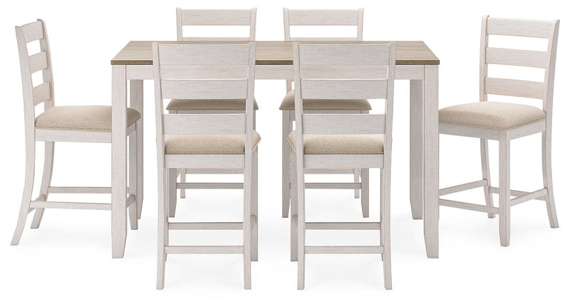 Skempton Counter Height Dining Table and Bar Stools (Set of 7) - Lara FurnitureCounter Height Table