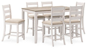 Skempton Counter Height Dining Table and Bar Stools (Set of 7) - Lara FurnitureCounter Height Table
