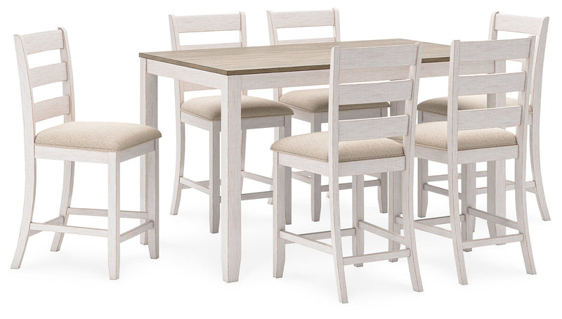 Skempton Counter Height Dining Table and Bar Stools (Set of 7) - Lara FurnitureCounter Height Table