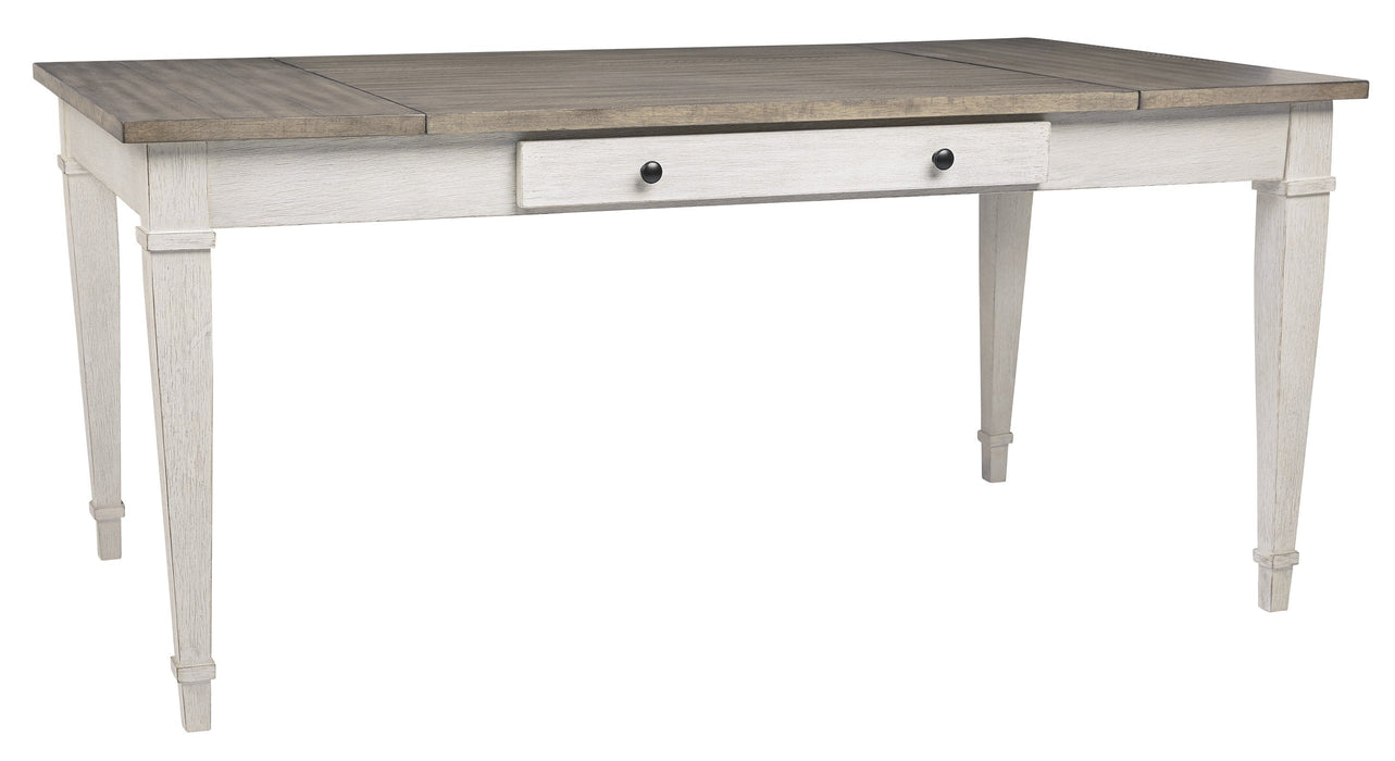 Skempton White - Light Brown Dining Room Set - Gate FurnitureDining Room Set