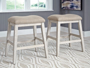Skempton White/Light Brown 5 - Piece Counter Height Set w/ Stools - Lara FurnitureCounter Height Set