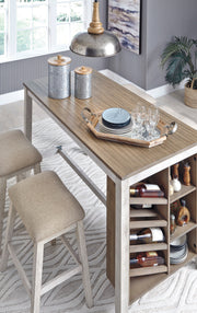 Skempton White/Light Brown 5 - Piece Counter Height Set w/ Stools - Lara FurnitureCounter Height Set