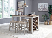 Skempton White/Light Brown 5 - Piece Counter Height Set w/ Stools - Lara FurnitureCounter Height Set