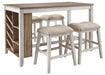 Skempton White/Light Brown 5 - Piece Counter Height Set w/ Stools - Gate FurnitureCounter Height Set