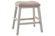 Skempton White/Light Brown Counter Height Bar Stool (Set of 2) - Gate FurnitureBarstool