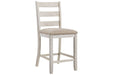 Skempton White/Light Brown Counter Height Bar Stool (Set of 2) - Gate FurnitureBarstool