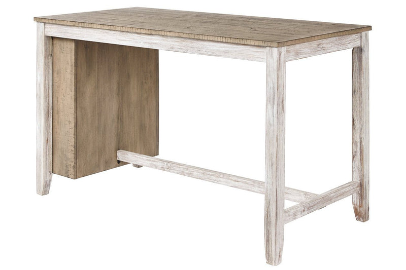 Skempton White/Light Brown Counter Height Dining Table - Lara FurnitureCounter Height Table