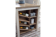 Skempton White/Light Brown Counter Height Dining Table - Lara FurnitureCounter Height Table